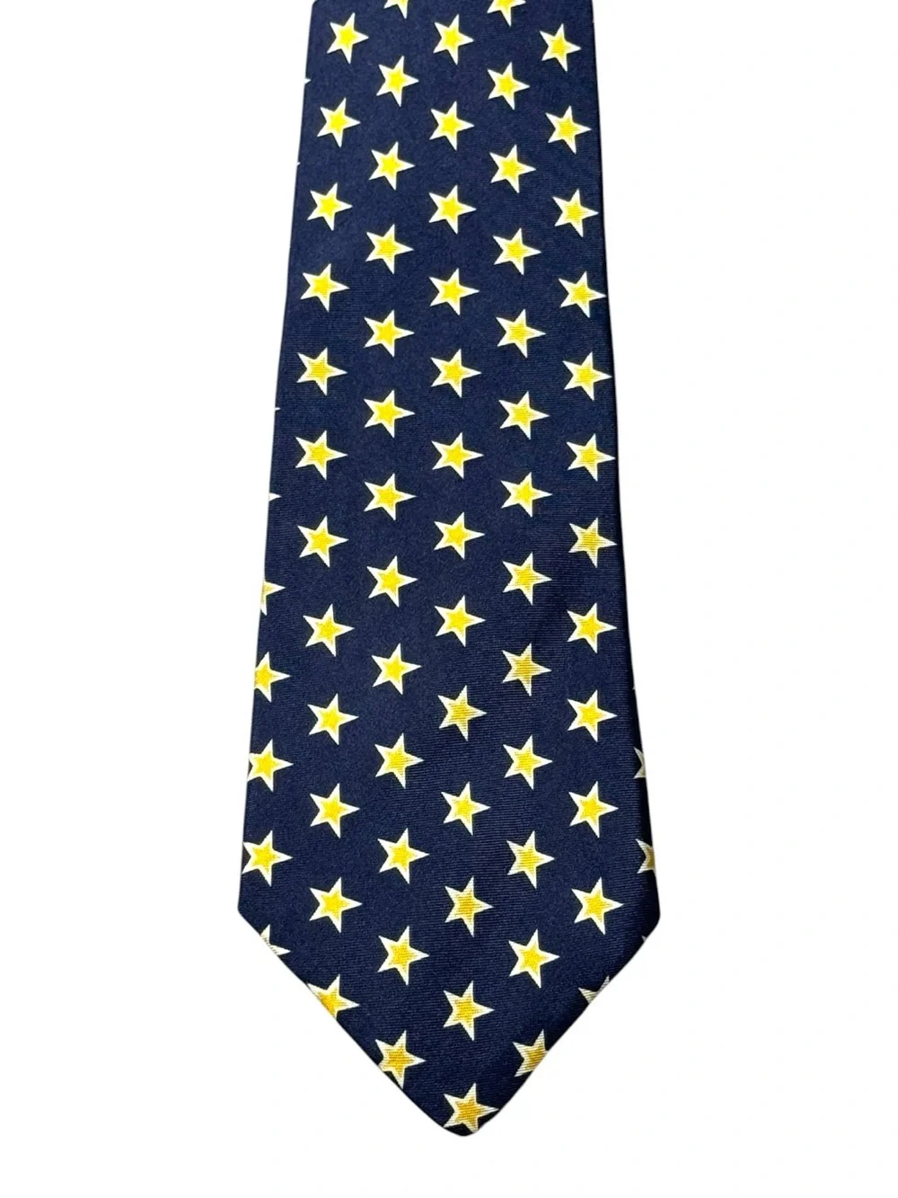 Polo by Ralph Lauren Navy Tie with Yellow Star Motif